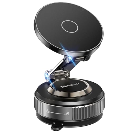 Heavy Duty Magnetic Phone Holder for Car with 360° Adjustable Vacuum Suction and Magsafe Compatibility thumbnail 4