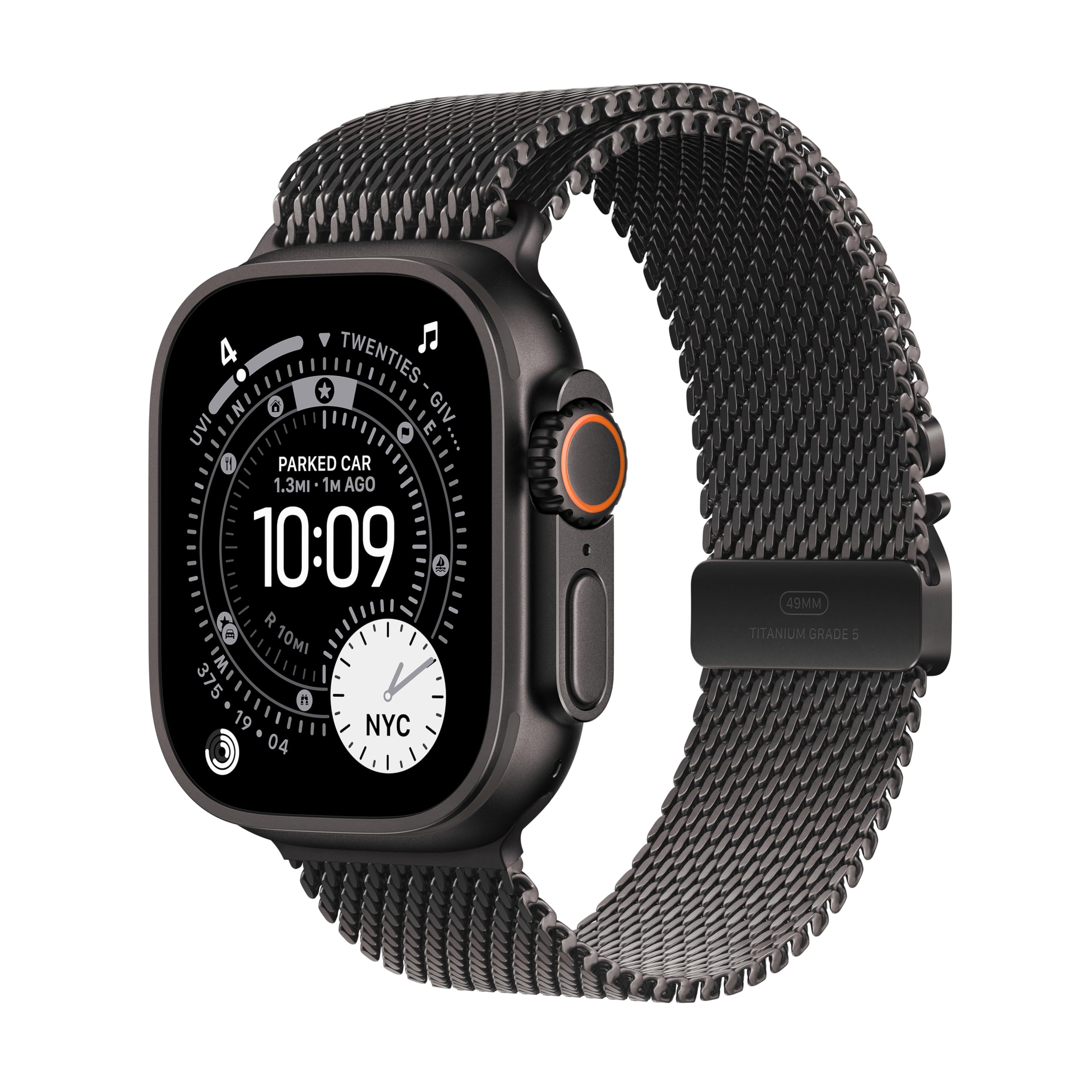 Apple Watch Ultra 3 GPS + Cellular 49mm with Rugged Titanium Case and Anchor Blue Ocean Band thumbnail 2