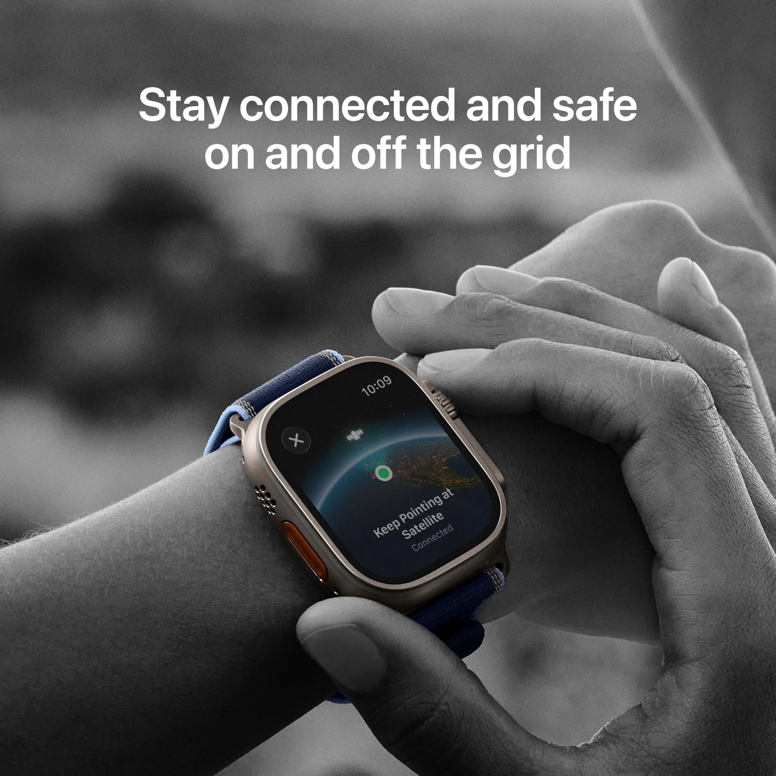 Apple Watch Ultra 3 GPS + Cellular 49mm with Rugged Titanium Case and Anchor Blue Ocean Band thumbnail 3