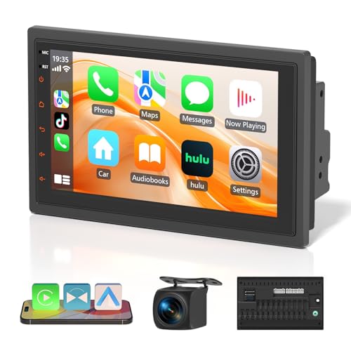 Haudio Double Din Car Stereo with Wireless CarPlay & Android Auto, 7" HD Touchscreen thumbnail 4