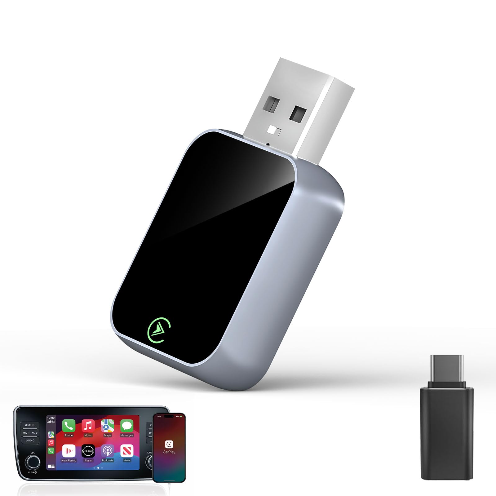 Enhanlife 2026 Wireless CarPlay Adapter for iPhone