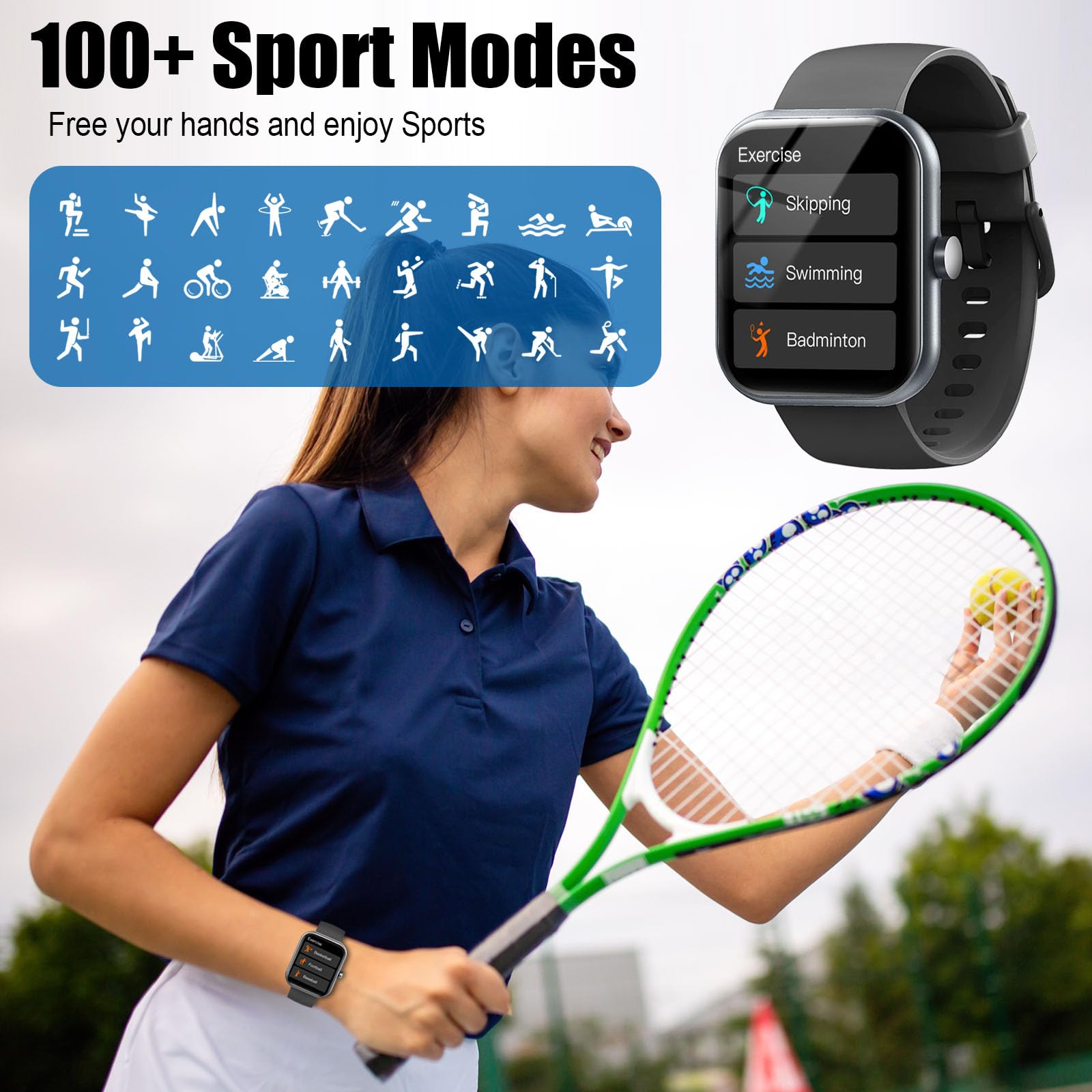 2026 Smart Watch for Men and Women with HD Touchscreen and Advanced Health Tracking thumbnail 3