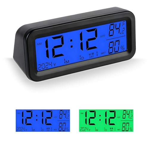 VCYOPN Solar-Powered Car Digital Dashboard Clock with Night Backlight and Multi-Function Display thumbnail 4