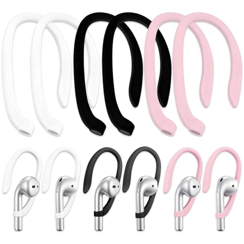 Brvlsoc 6 Pairs Ear Hooks for AirPods – Secure, Comfortable, and Easy-to-Use TPU Clips thumbnail 4