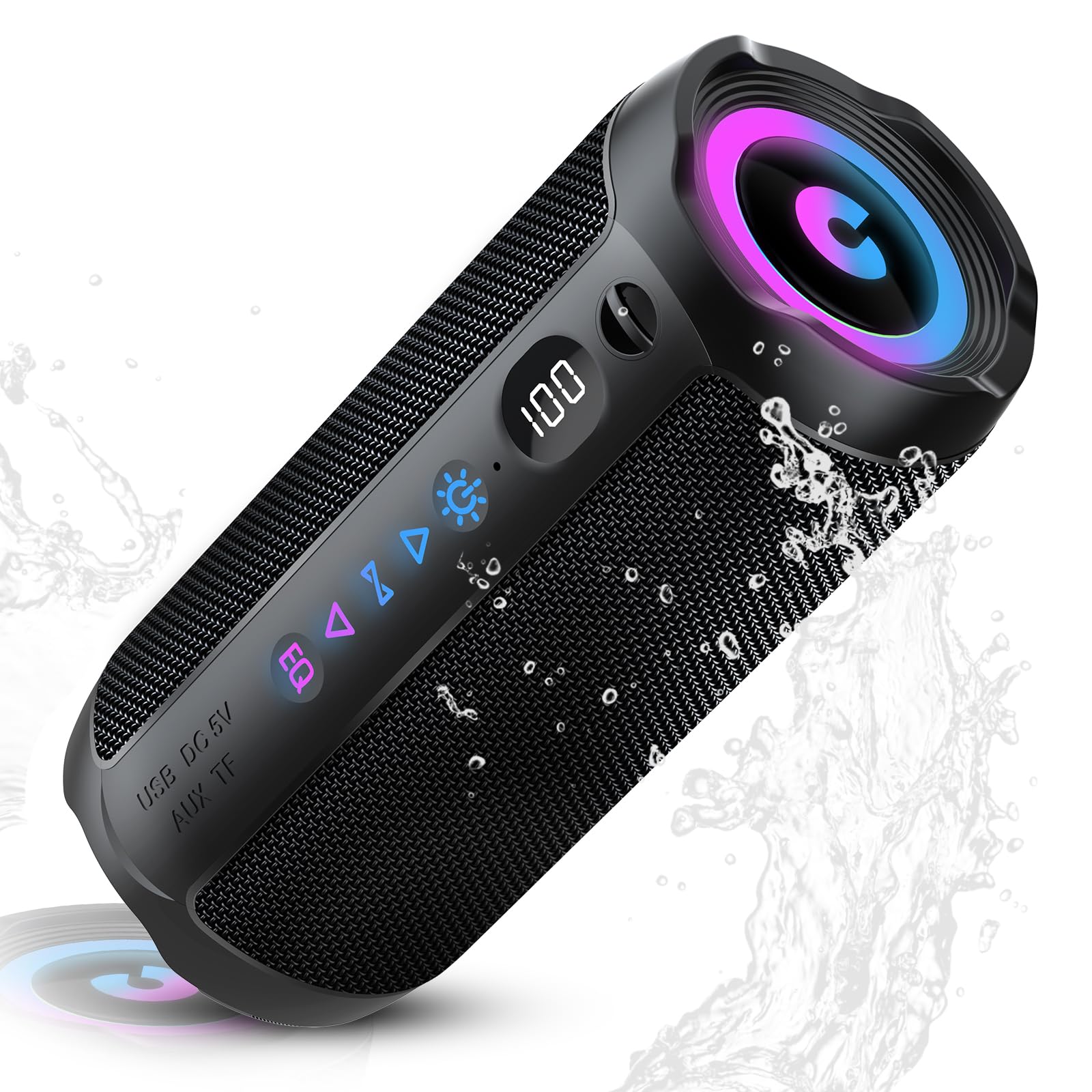 Portable Bluetooth Speaker with 30W Dual Drivers, 30-Hour Playtime, and IPX7 Waterproof Rating thumbnail 2