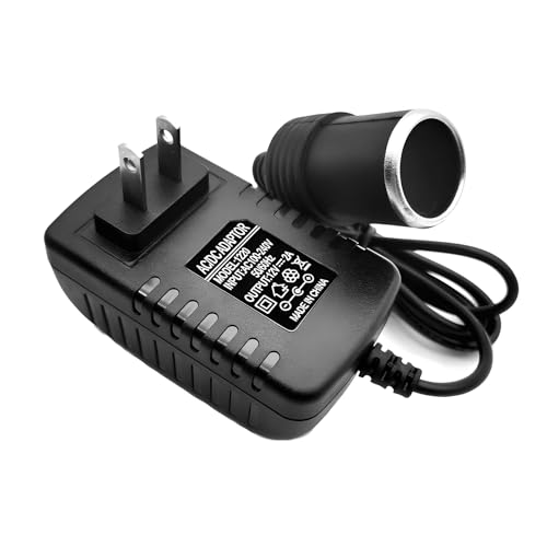 Rdxcv AC to DC Converter 100-240V to 12V Vehicle Power Adapter, 2A 24W Cigarette Lighter Socket thumbnail 3