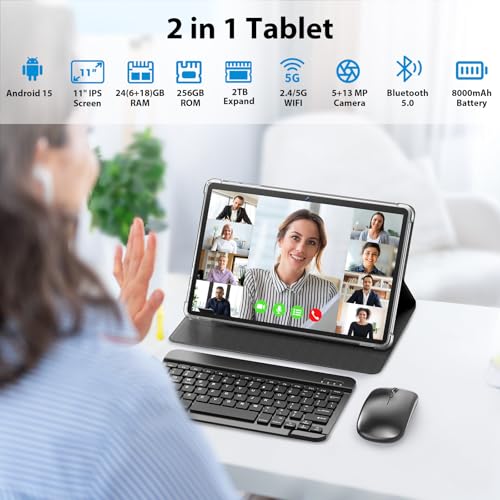 Suicoey 2026 11-inch Android 15 Tablet with Keyboard and Accessories thumbnail 2