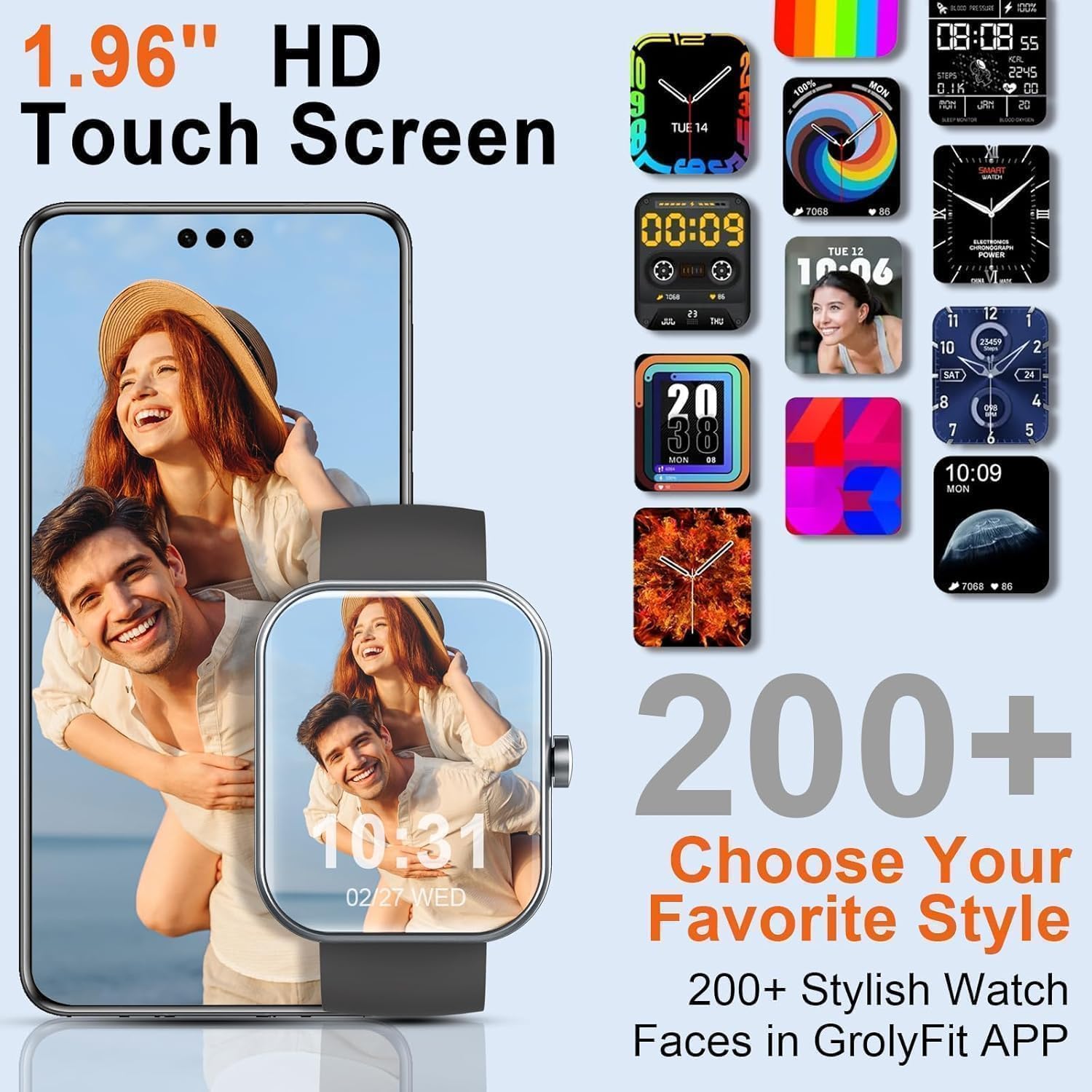 2026 Smart Watch with HD Touchscreen and 110+ Sport Modes for Men and Women thumbnail 4