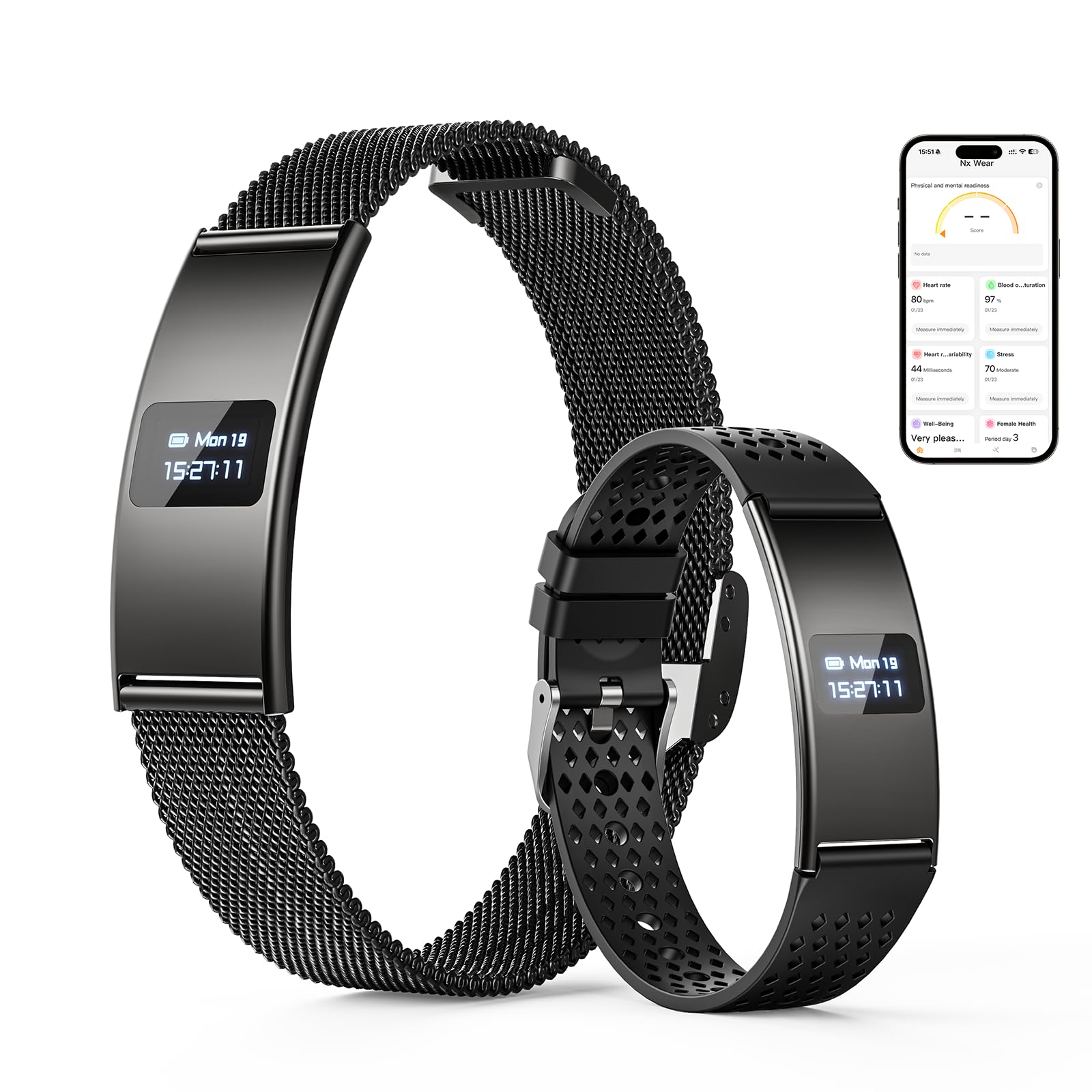 CCHEEN Smart Bracelet - Subscription-Free 24/7 Health & Fitness Tracker with IPX8 Waterproof and 7-Day Battery thumbnail 4