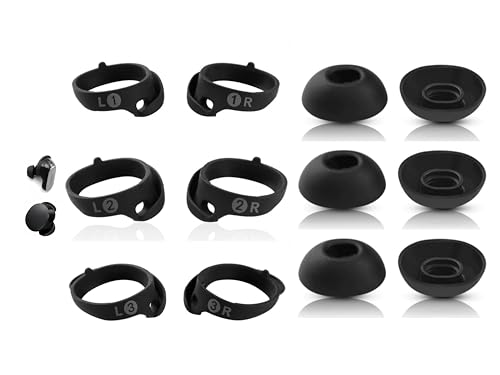 Replacement Ear Tips for Bose QuietComfort Ultra & QuietComfort II Earbuds - 6 Pairs Anti-Slip Silicone Wingtips thumbnail 4