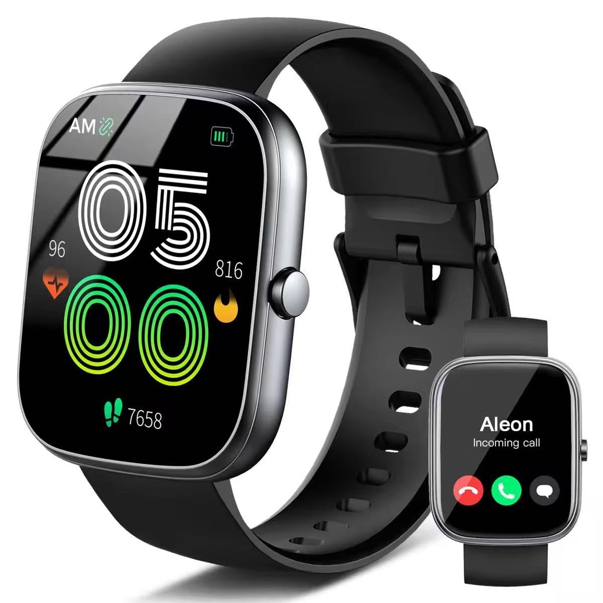 Amazon Smart Watch with HD Display, Call Function, Heart Rate & Sleep Monitor, 113+ Sport Modes, IP68 Waterproof thumbnail 3