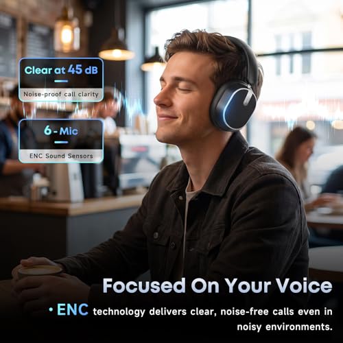 MMWOWARTS Hybrid Active Noise Cancelling Bluetooth Over-Ear Headphones thumbnail 4