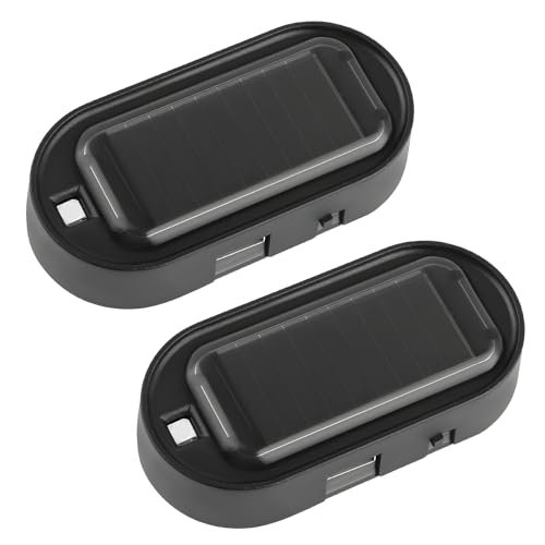 XJVSS 2 PCS Car Solar Power Simulated Dummy Alarm with LED Flashing Light and Light Sensor thumbnail 2