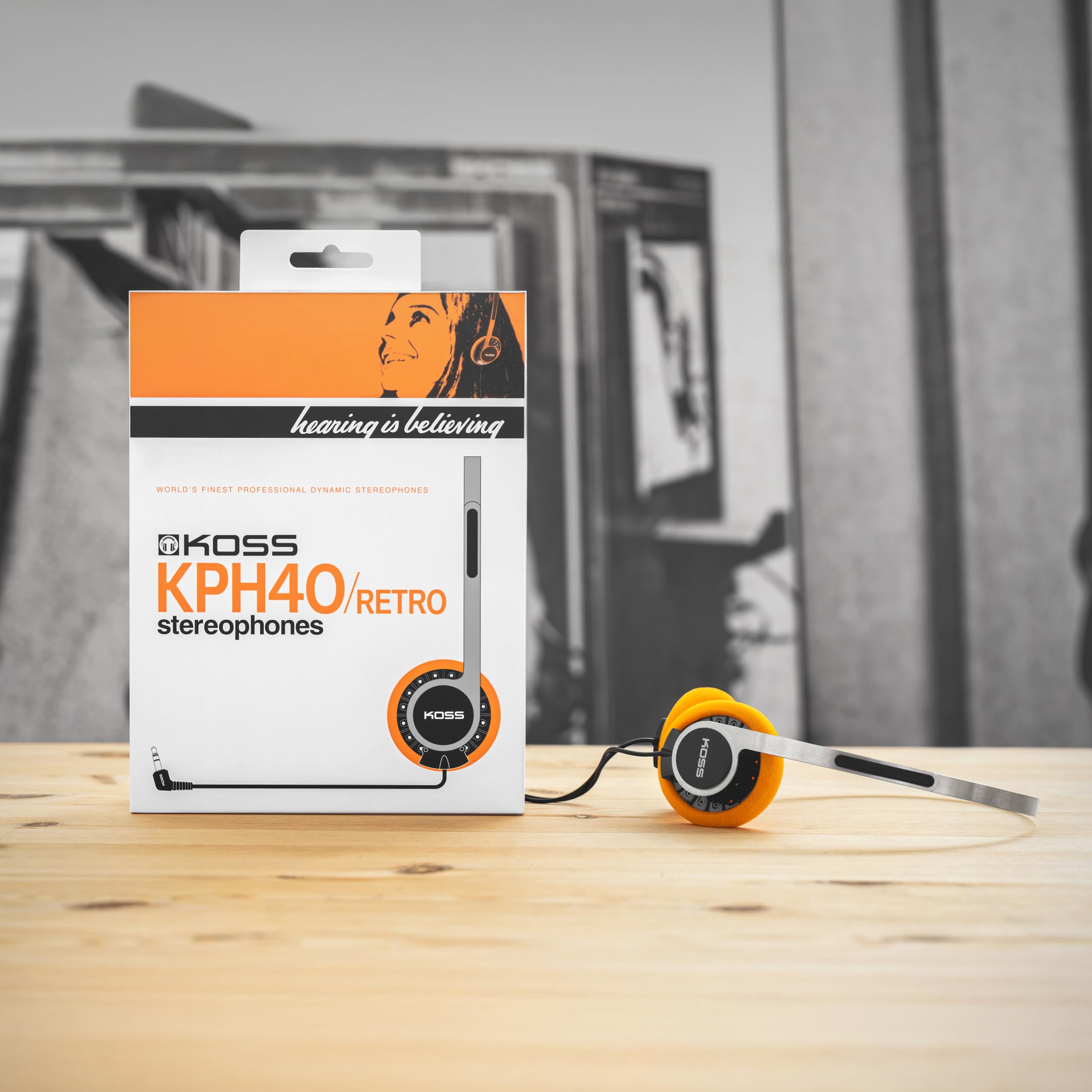 Koss KPH40 Retro On-Ear Headphones – Classic 80s Style with Modern Sound thumbnail 4