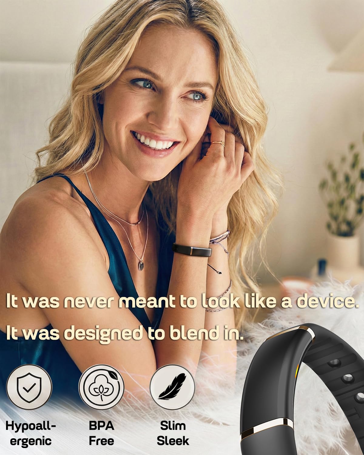 FITVII Screenless Fitness Tracker – Sleek, Subscription-Free Health Monitor thumbnail 2
