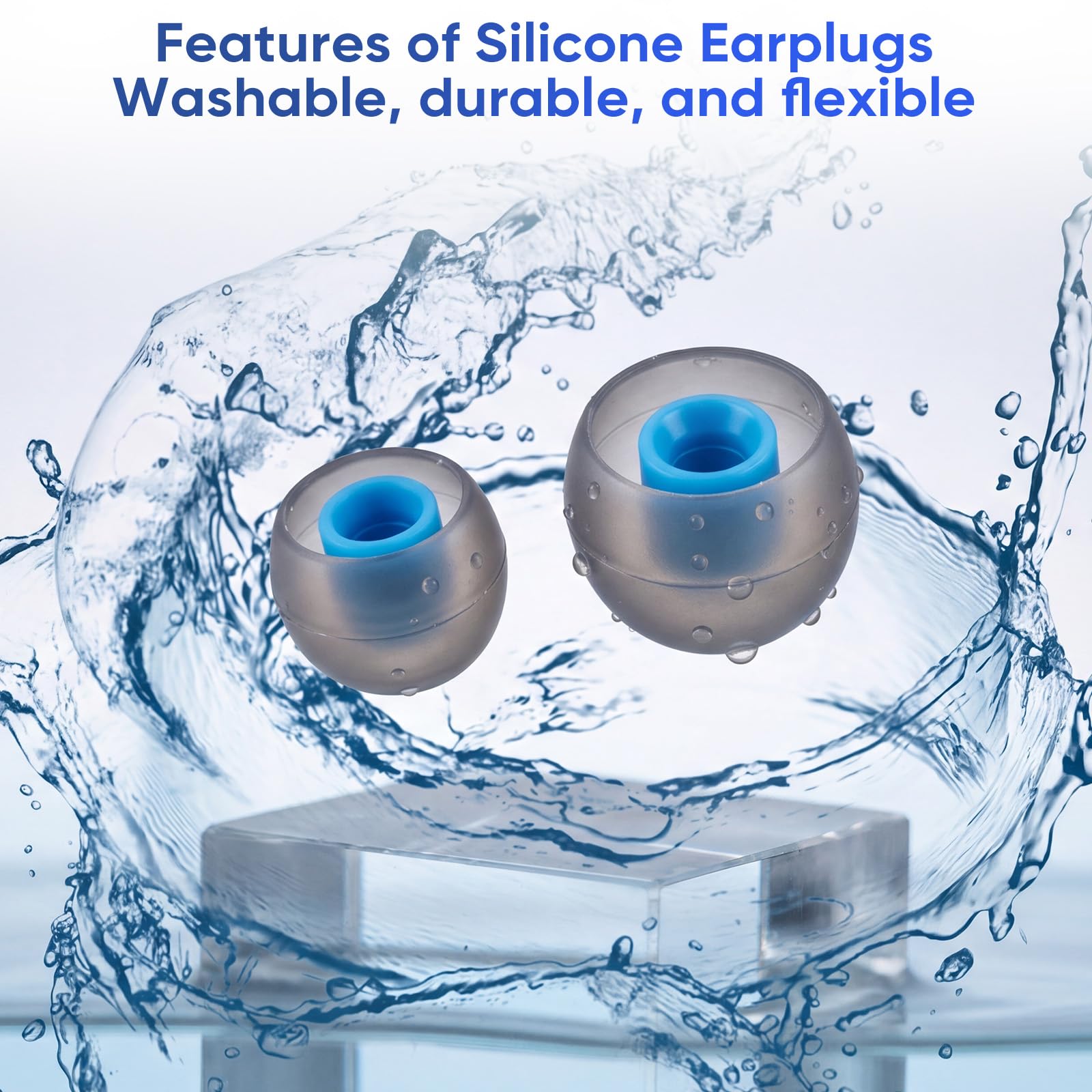 54Pcs Silicone Earbud Replacement Tips - Soft, Comfortable, and Compatible with Most Earphones thumbnail 2