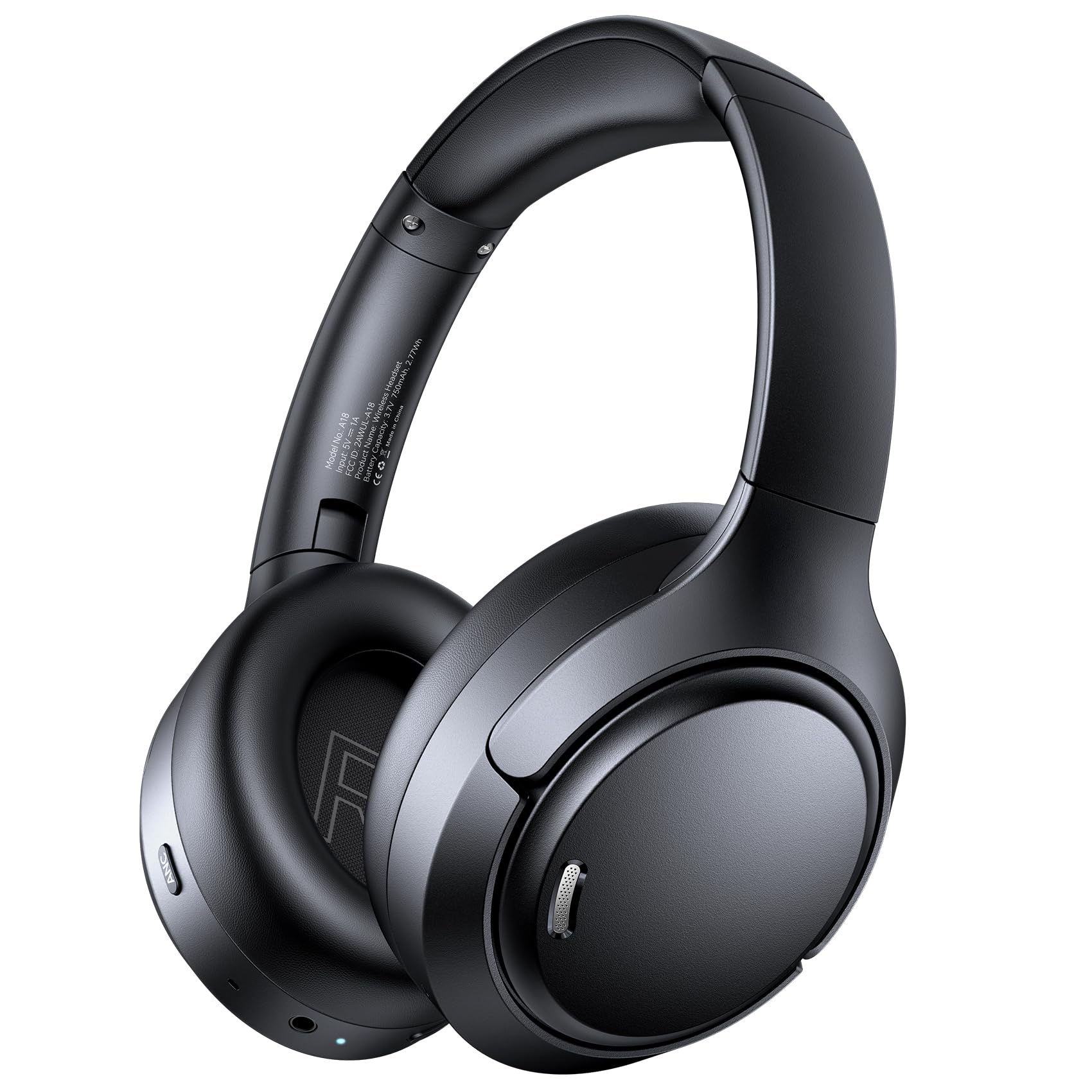 Hybrid Active Noise Cancelling Wireless Over-Ear Headphones with 120H Battery Life and 6-Mic ENC thumbnail 2