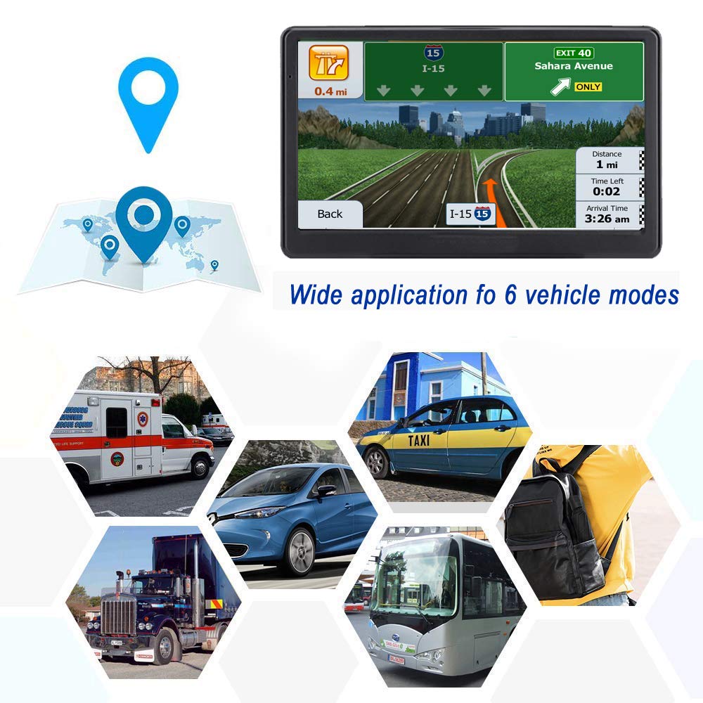 GWURXT 7 Inch GPS Navigator for Car, Truck, and RV with Voice Guidance and Lifetime Map Updates image 1