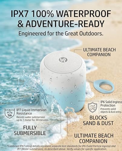 HP Portable Bluetooth Speaker - Waterproof, Long Battery Life, and Powerful Sound thumbnail 4