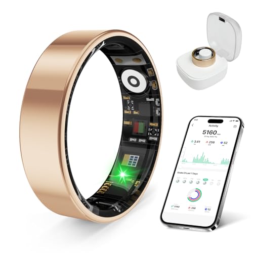prxxhri 2026 Smart Ring Health Tracker – Rose Gold, Size 9 thumbnail 3