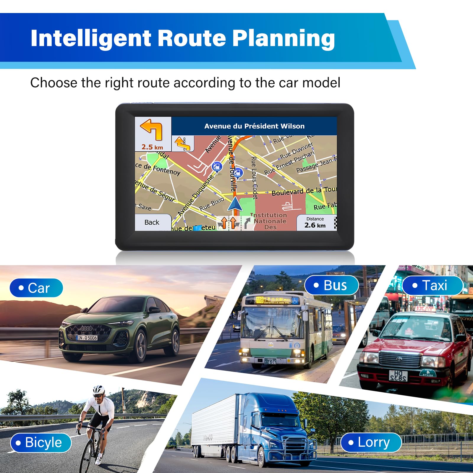 7-Inch HD GPS Navigator for Cars, Trucks, and RVs with Lifetime Map Updates and Advanced Route Planning thumbnail 2