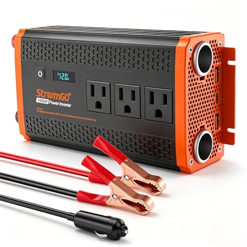 StrenrmGO 1000W Power Inverter for Vehicles with Multiple Outlets and Fast Charging thumbnail 4
