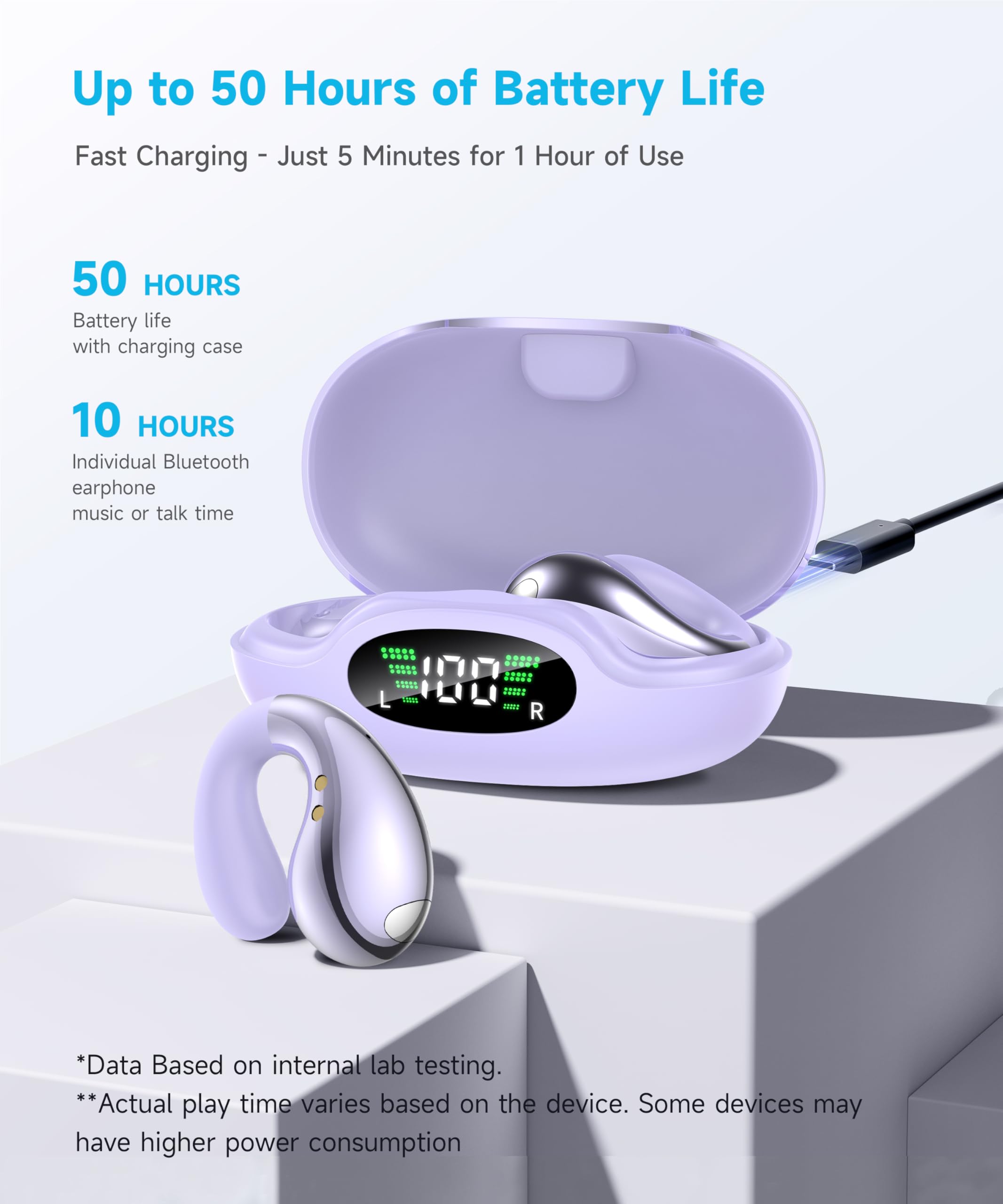 Xoruezls Ultra Open-Ear Earbuds – Lightweight Ergonomic Bluetooth Headphones for Active Lifestyles thumbnail 3