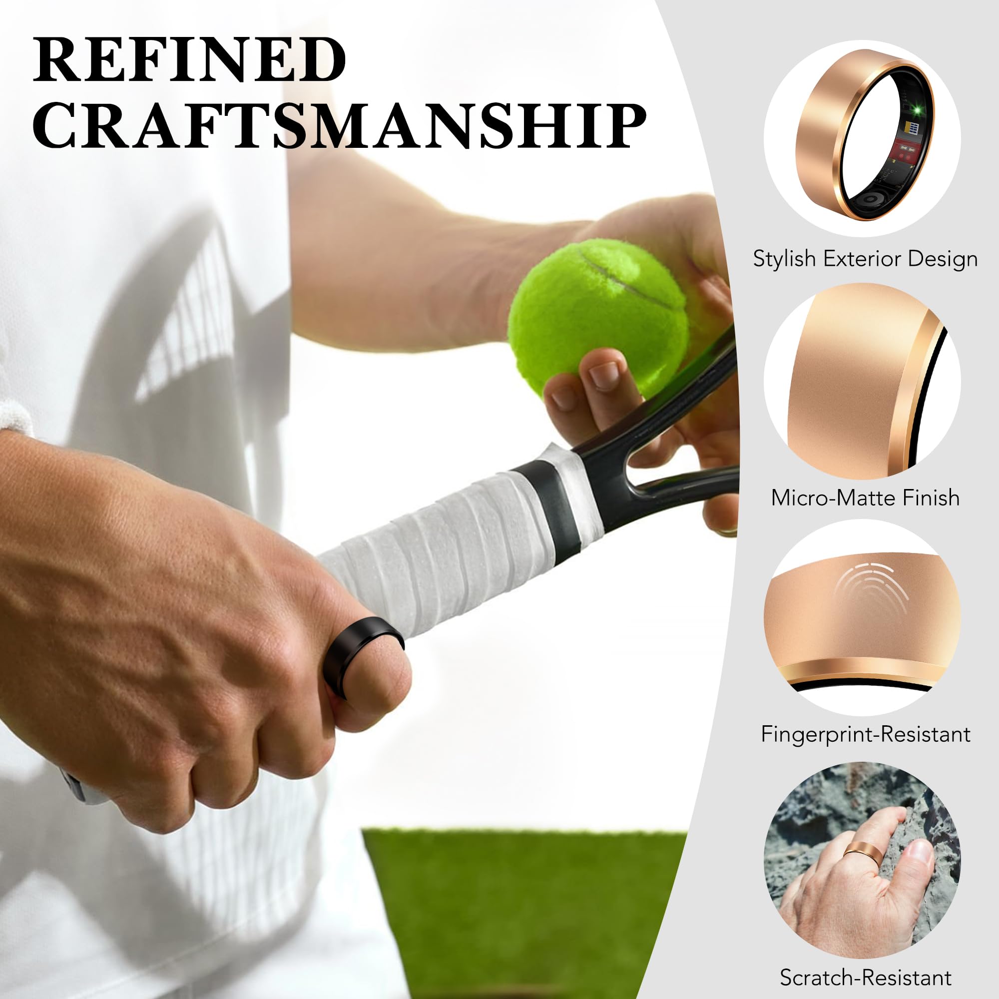 Milavan Smart Health Ring 2.0 – Advanced Fitness & Health Tracker with Sleek Design thumbnail 4
