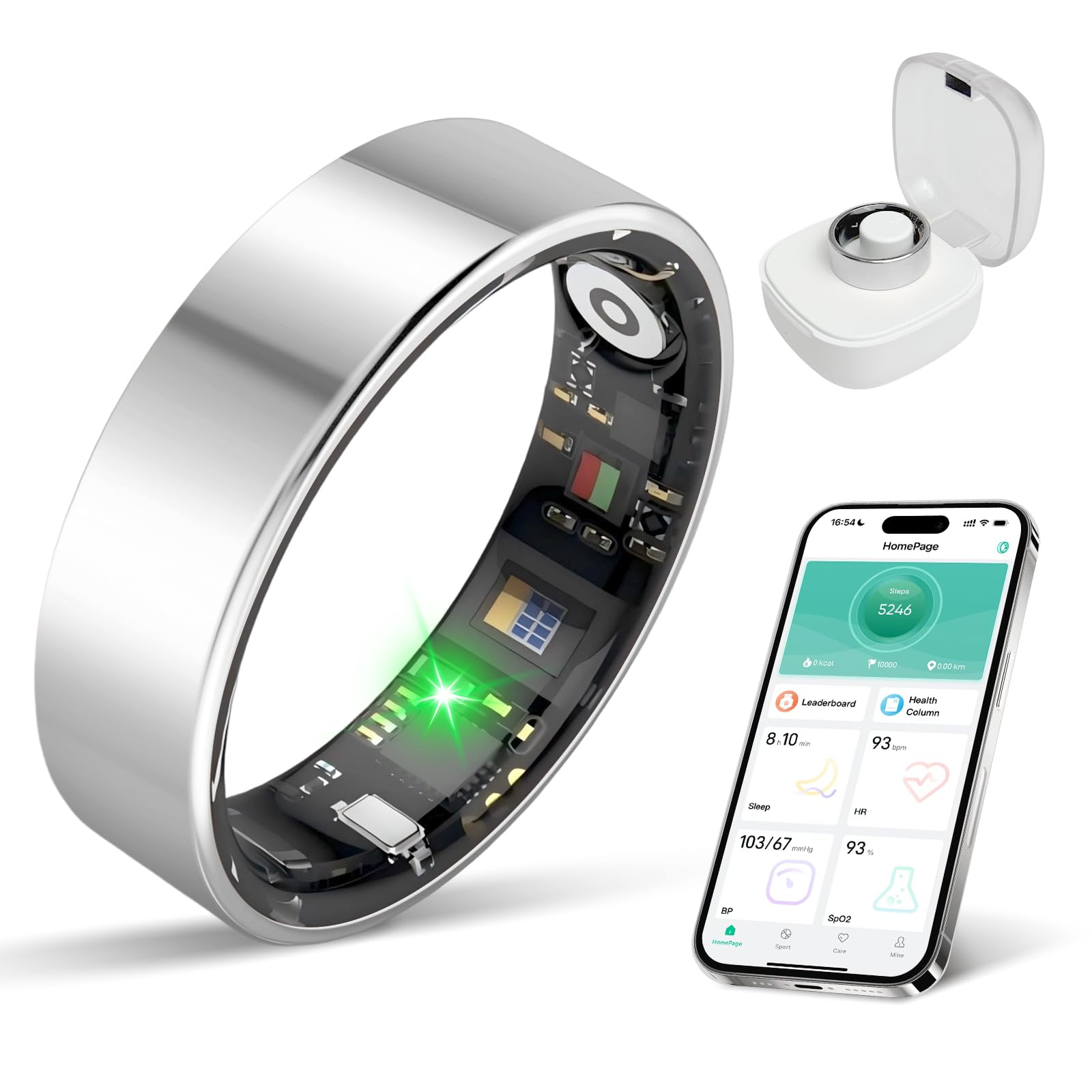 BIEMHA Smart Ring Health Tracker – Accurate Sleep & Fitness Monitoring with Long Battery Life image 1