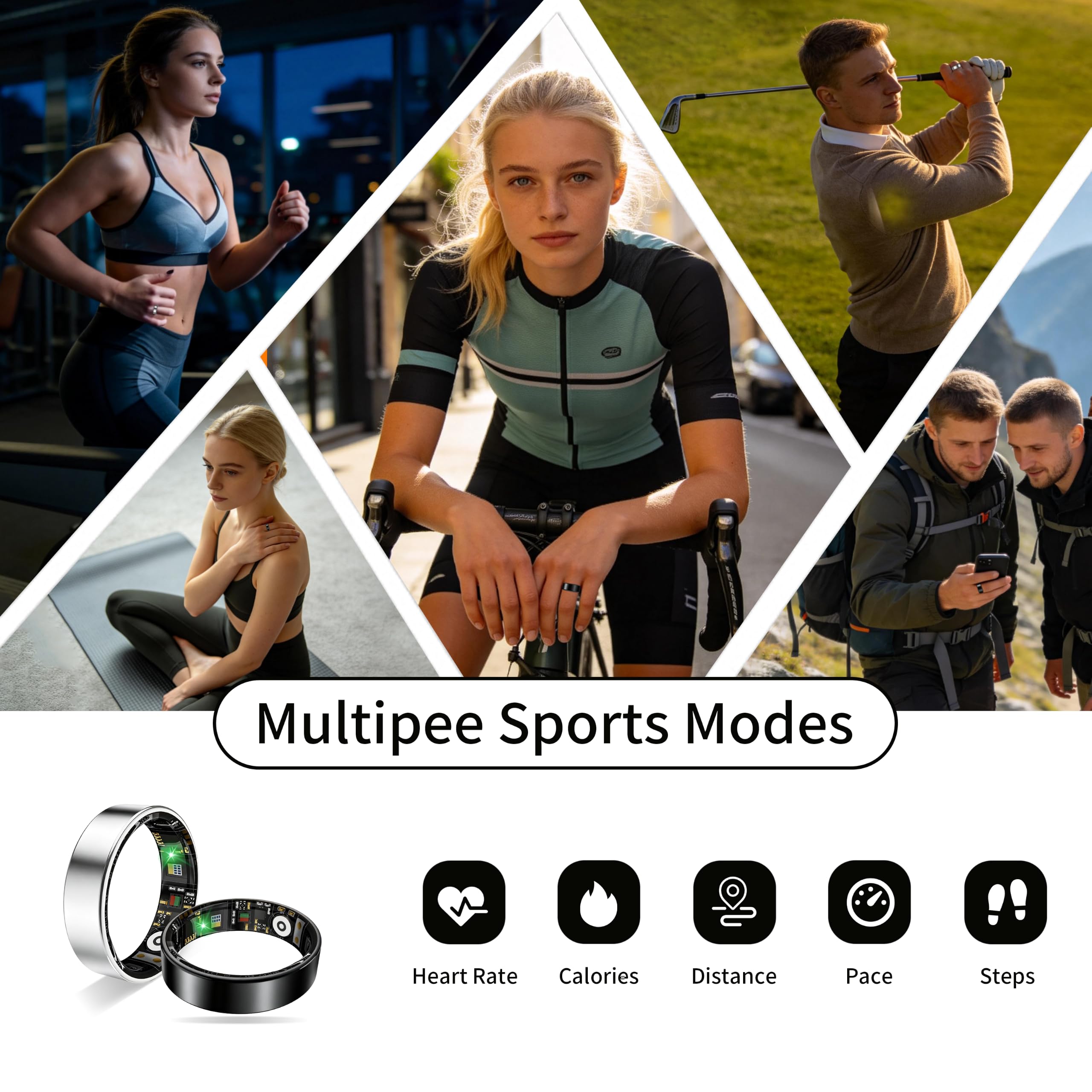 BIEMHA Smart Ring Health Tracker – Accurate Sleep & Fitness Monitoring with Long Battery Life thumbnail 3