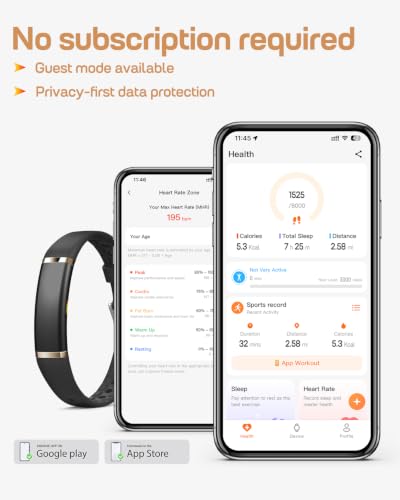 FITVII Screenless Fitness Tracker – Sleek, Subscription-Free Health Monitor for Men and Women image 1