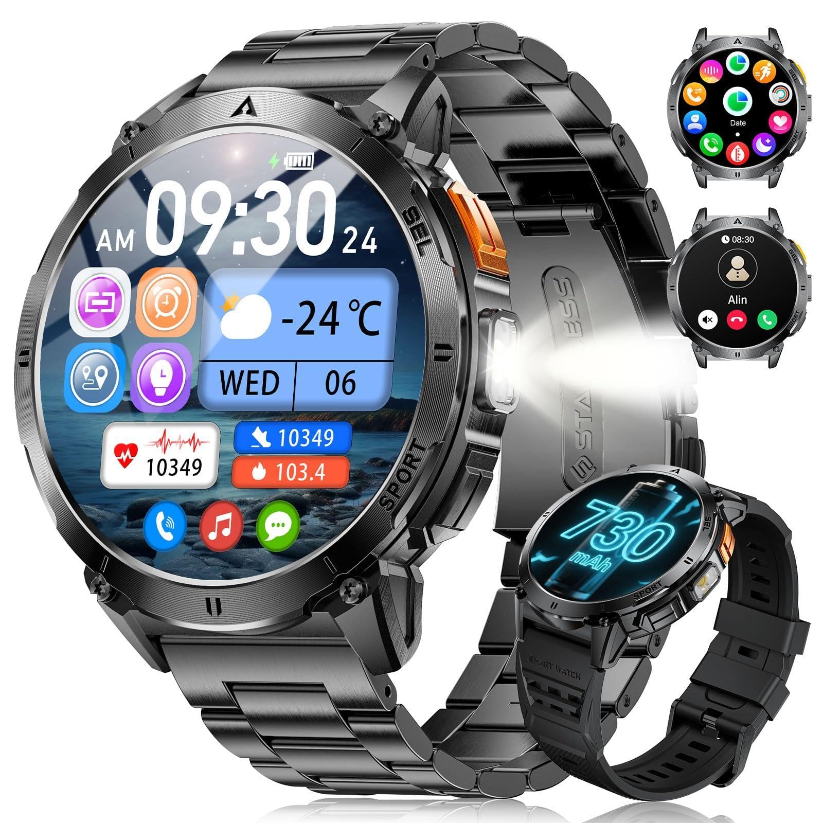 LIGE Smart Watch for Men with 1.62-inch HD AMOLED Display and Military-Grade Durability thumbnail 4