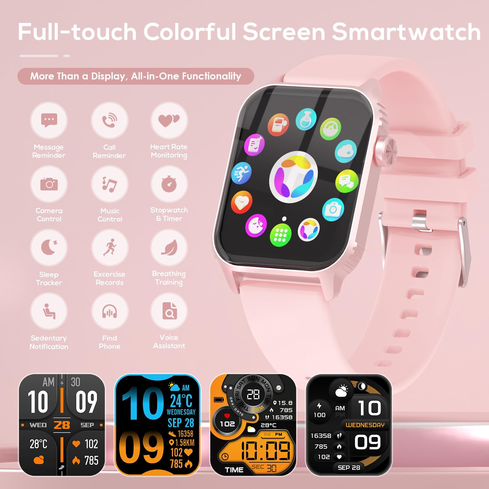 TRAUSI TG08 Smart Watch for Women with 120 Sports Modes and Alexa Built-in thumbnail 3