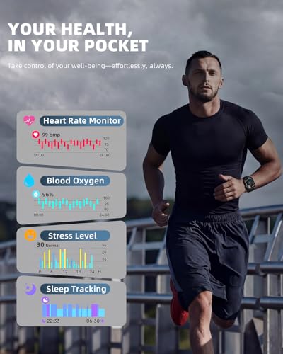 KIPTUMTEK T7 Smart Watch for Men and Women with Fitness Tracking and Bluetooth Calling thumbnail 3