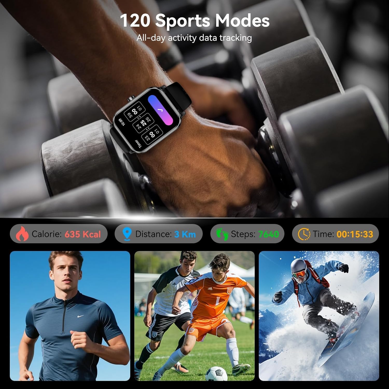 Smart Watch for Men and Women with 1.83" HD Touchscreen and Bluetooth Calling image 1