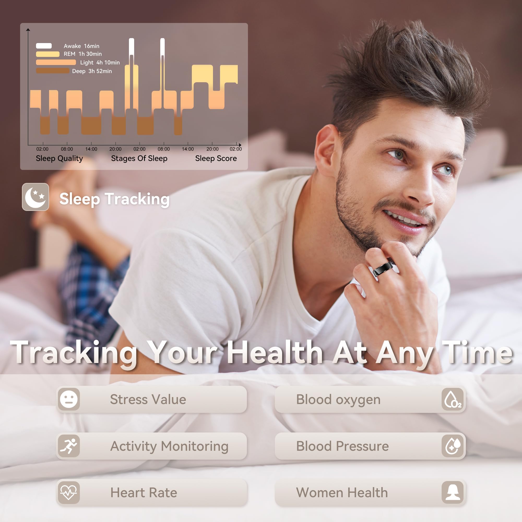 Smart Ring for Men with Advanced Health and Activity Tracking thumbnail 4