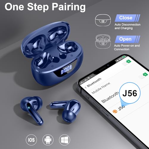 PEFUPEW Wireless Earbuds with Bluetooth 5.4 and ENC Noise Cancelling Mic thumbnail 3