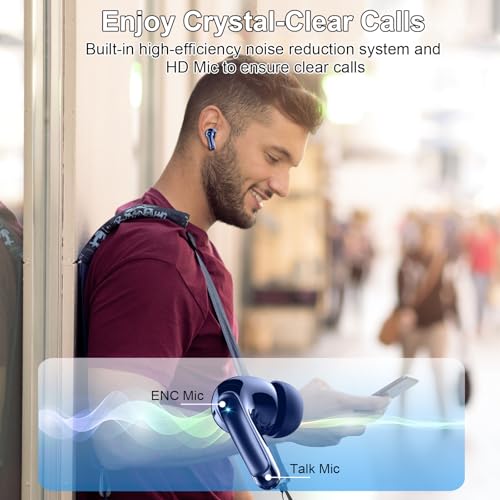 PEFUPEW Wireless Earbuds with Bluetooth 5.4 and ENC Noise Cancelling Mic thumbnail 4