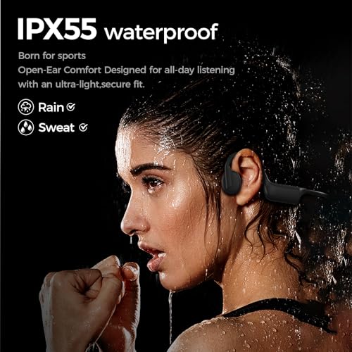 Ogogrs Bone Conduction Wireless Bluetooth Headphones (Basalt Black) thumbnail 4