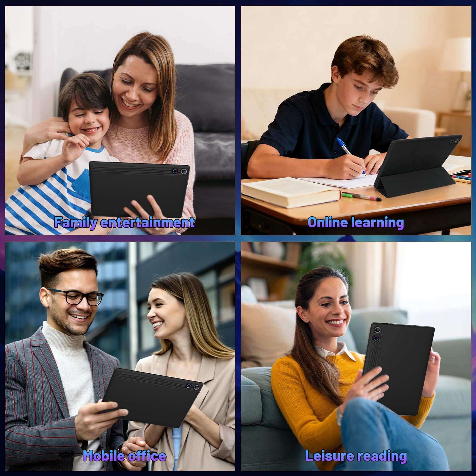 Gleeso 10.1-Inch Android 15 Tablet with 20GB RAM, 64GB Storage, 1TB Expandable, Keyboard, Mouse, Pen & Case thumbnail 4