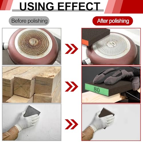 YNZDRWA 8 Pack Sanding Sponge - Versatile and Durable Sanding Blocks for Various Surfaces thumbnail 4